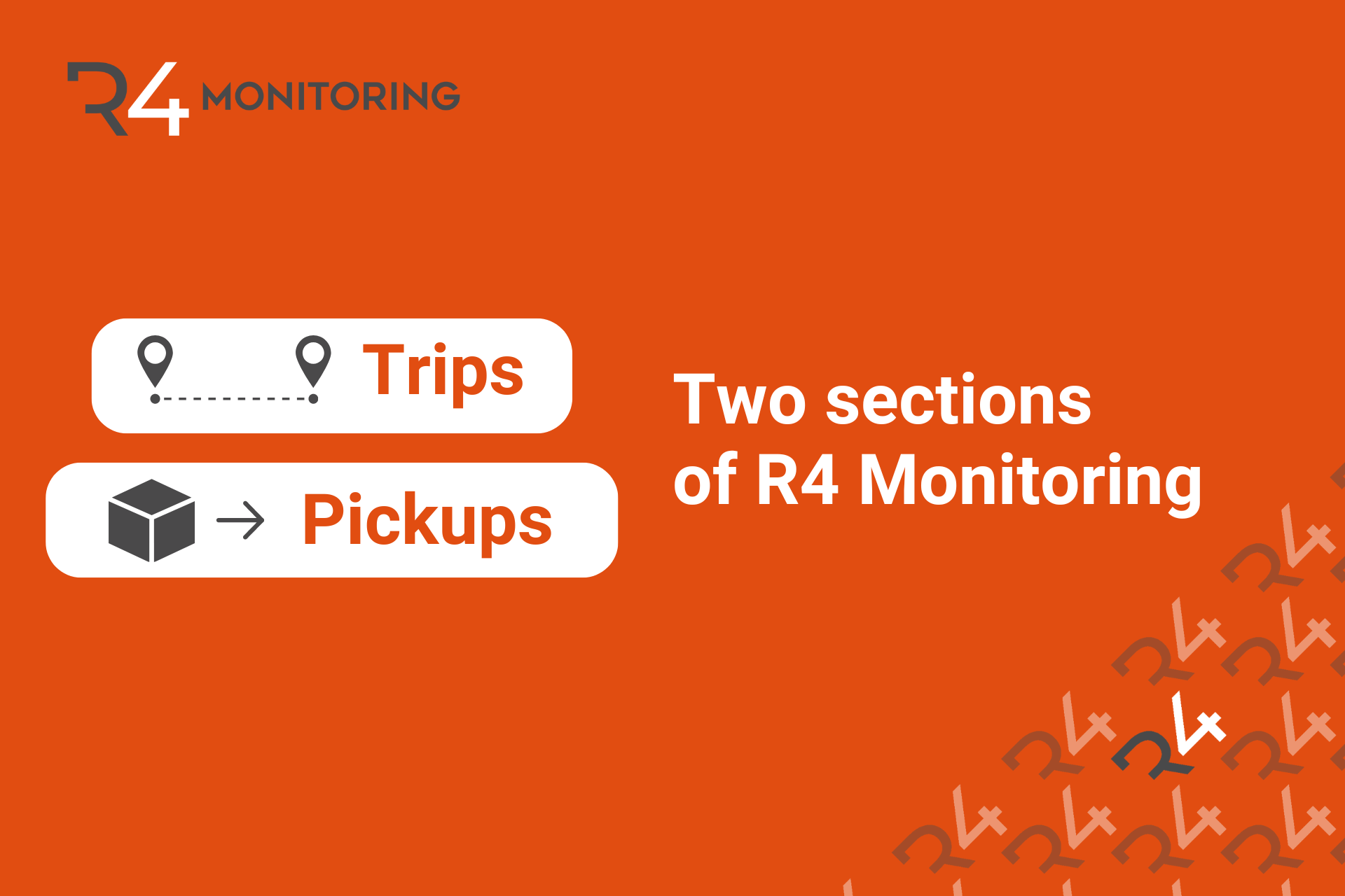 R4 Monitoring takes your fleet management to the next level. We know how important it is to better organize your work while reducing waste. That's why in the second version of Monitoring we have added two sections designed for just these purposes!