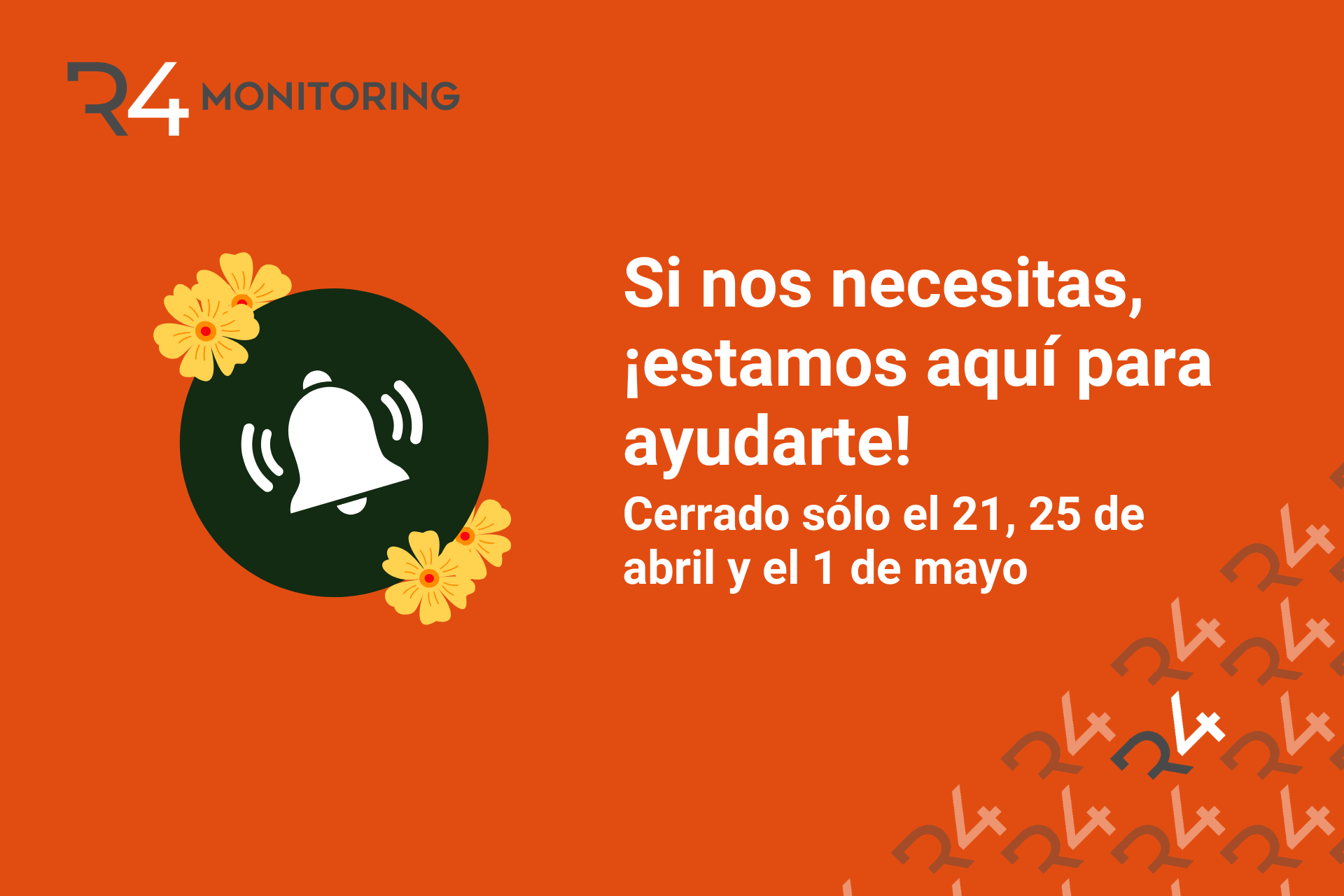 Our offices and support service will be closed only on the following days: April 21st, 2025 – Easter Monday, April 25th, 2025 – Liberation Day, May 1st, 2025 – Labor Day.