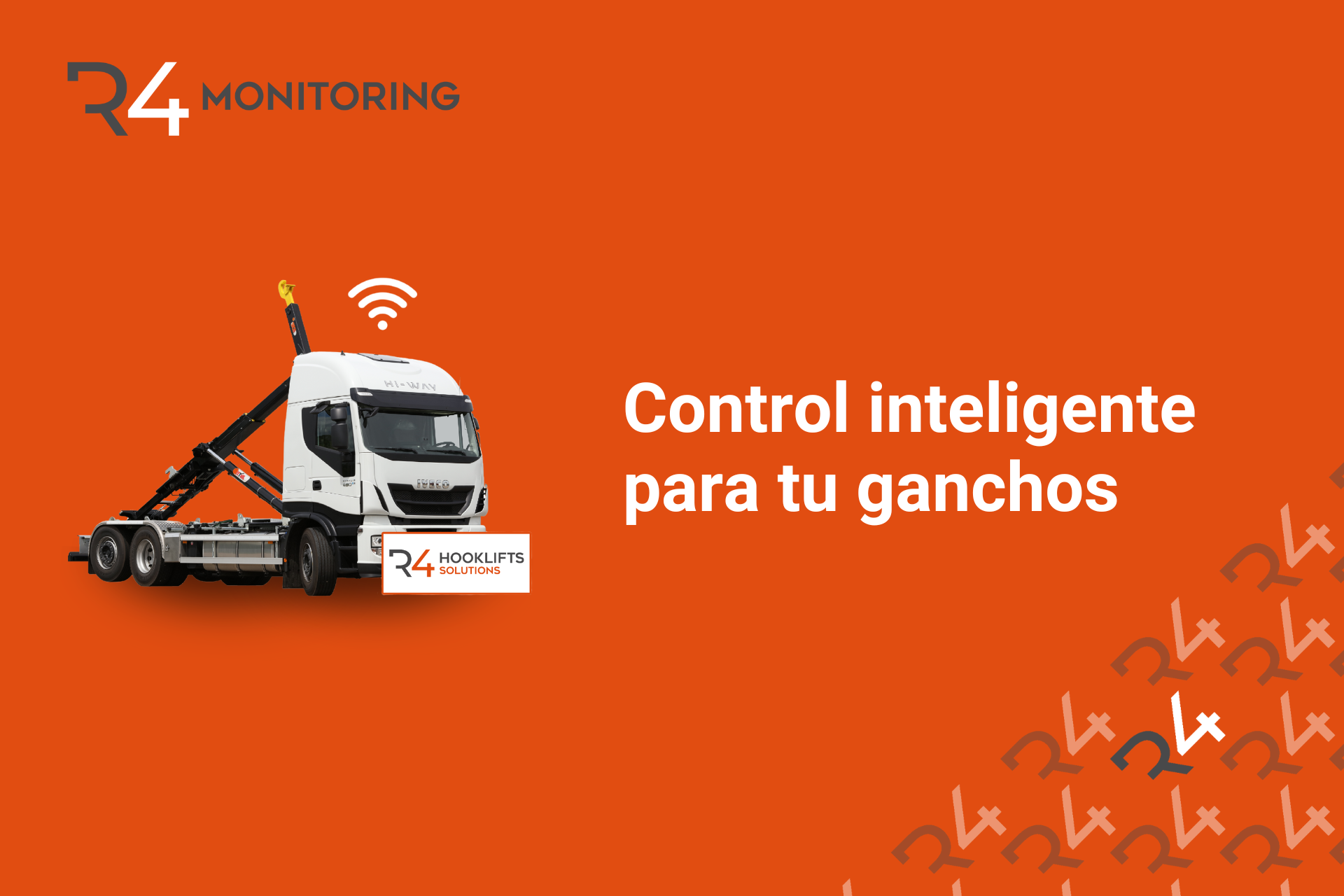 If you work with hooklifts and skiploaders, you know how important it is to keep every piece of equipment under control. That’s why we developed R4 Hooklifts Solutions: a smart monitoring system designed to provide you with accurate, up-to-date data on every hooklift in your fleet.